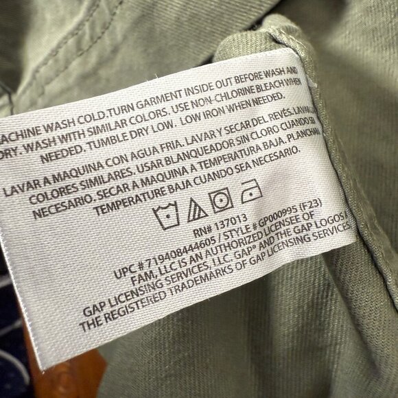 Gap Canvas 100% Cotton Khaki Green Barn Coat/Jacket Size Medium - Picture 8 of 9